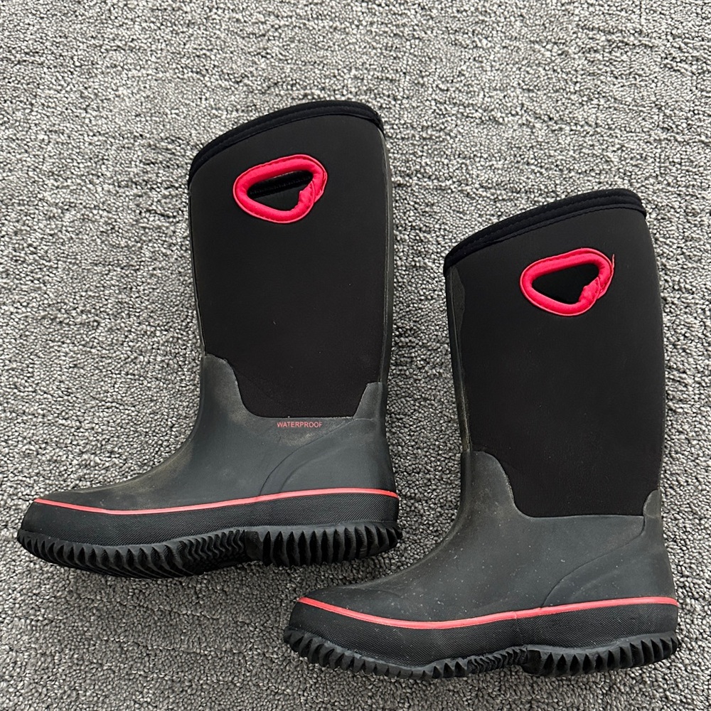 Target Kids Black and Red Boots
